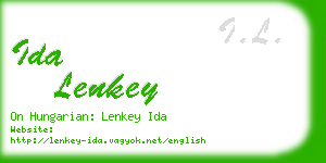 ida lenkey business card